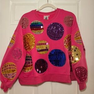 Queen of Sparkles New Year’s Eve Disco Ball Sweatshirt